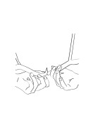 Woman Undressing Line Art | Create your own poster