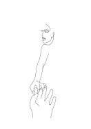 Holding Hands Line Art | Create your own poster