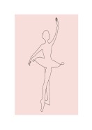 Pink Ballerina Dancing | Create your own poster