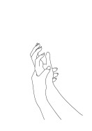 Two Hands Line Art | Create your own poster