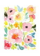 Flowers Watercolor Art | Create your own poster