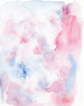 Abstract Blue And Pink Watercolor Art