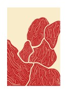 Red And Beige Shapes | Create your own poster