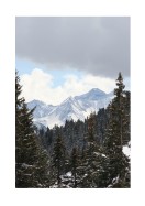 View Of Snowy Mountain And Forest | Create your own poster