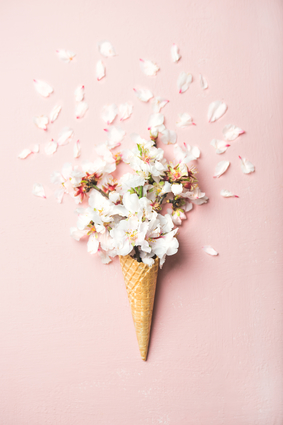 Flowers In Waffle Cone