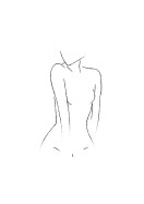 Female Body Silhouette No1 | Create your own poster