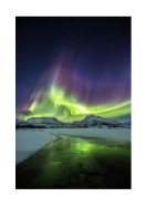 Northern Lights Over Mountains | Create your own poster